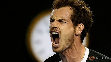 Andy Murray ăn mừng chiến thắng sít sao. (ảnh: Reuters)