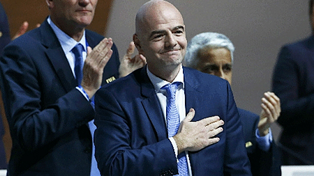 Ông Infantino sẽ tiếp tục nhiệm kỳ 2015-2019 của cựu Chủ tịch FIFA Sepp Blatter (Ảnh: Reuters).