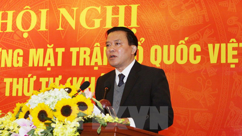 Phó Chủ tịch Ủy ban Trung ương MTTQ Việt Nam Nguyễn Văn Pha.  Ảnh: TTXVN