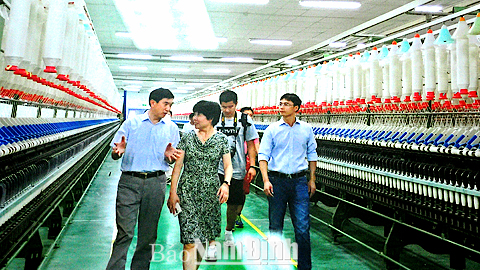 Dây chuyền sản xuất sợi của Cty TNHH Sợi dệt nhuộm Yulun (KCN Bảo Minh) Vụ Bản.