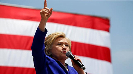 Ứng cử viên Tổng thống Mỹ đảng Dân chủ Hillary Clinton. (Ảnh: Reuters)