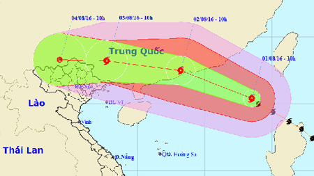 Bão số 2 đang giật cấp 14-15 ngoài biển Đông và dự báo còn tiếp tục mạnh thêm