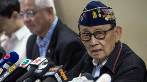 Ông Fidel Ramos phát biểu tại Hong Kong (Trung Quốc) ngày 12/8. Ảnh: EPA/TTXVN