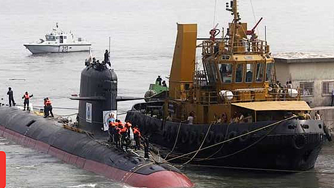 Tàu ngầm Scorpene được tạo dựng ở gần Mumbai.