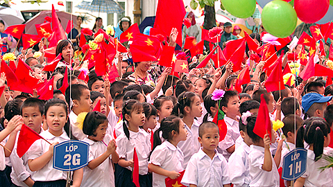 Hân hoan đón năm học mới.