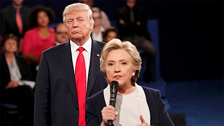 Cựu Ngoại trưởng Mỹ Hillary Clinton và tỷ phú bất động sản Donald Trump. Ảnh: Reuters