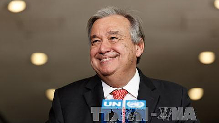 Ông Antonio Guterres tại trụ sở Liên hợp Quốc ở New York (Mỹ) ngày 12/4. Ảnh: THX/TTXVN