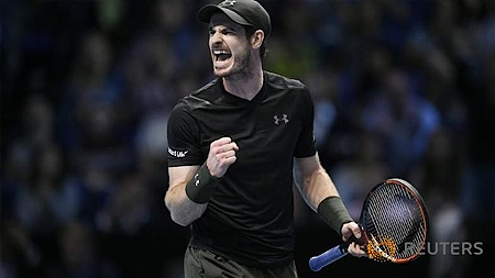 Andy Murray không gặp quá nhiều khó khăn để đánh bại Marin Cilic trong trận ra quân ATP Tour Finals 2016. Ảnh: Reuters