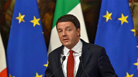 Thủ tướng Italy Matteo Renzi trong cuộc họp báo ở Rome ngày 28/11. Ảnh:AFP/TTXVN