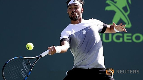 Fabio Fognini là tay vợt không xếp hạt giống đầu tiên lọt vào bán kết Miami Open kể từ năm 2007. Ảnh: Reuters