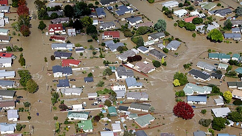 Hàng trăm ngôi nhà bị ngập lụt ở Đảo Bắc, Niu Di-lân.
