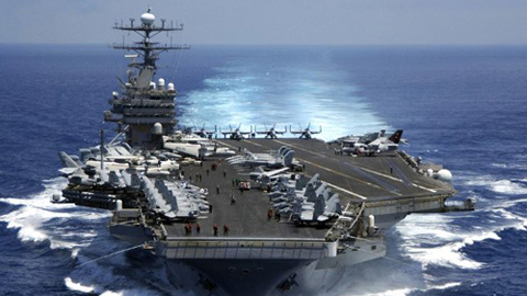Tàu sân bay USS Carl Vinson Mỹ được điều động áp sát Triều Tiên. Ảnh: Military.com