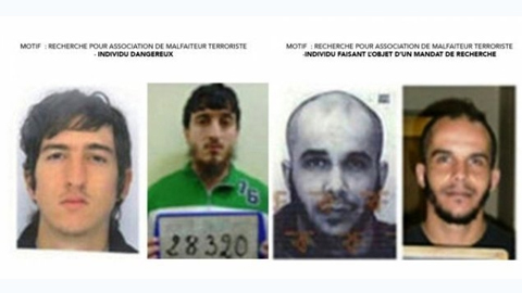 Nghi phạm Clement Baur (trái) và Mahiedine Merabet. (Ảnh: dreuz)