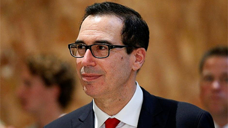 Bộ trưởng Tài chính Mỹ Steven Mnuchin (Ảnh: Reuters)