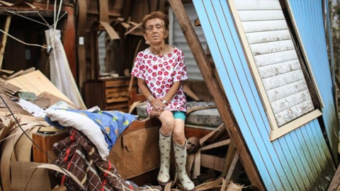 Cơn bão Maria gây ra thiệt hại nặng nề ở Puerto Rico.