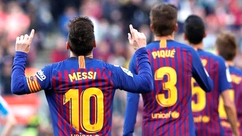 Messi tạo nên khác biệt trên sân với cú đúp bàn thắng vào lưới Espanyol.