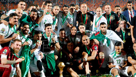 Đội tuyển Algeria vô địch CAN 2019. Ảnh: AFP