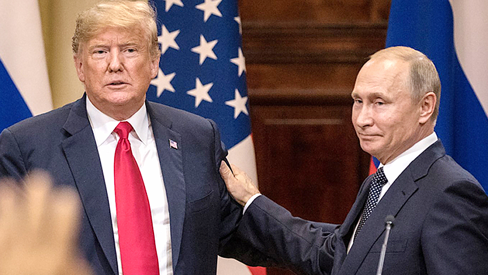 Tổng thống Trump và Tổng thống Putin tại cuộc gặp thượng đỉnh ở Helsinki, Phần Lan, tháng 7-2019. Ảnh: Getty