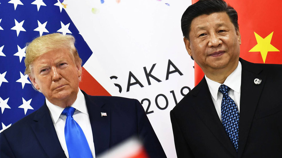 Tổng thống Mỹ Donald Trump và Chủ tịch Trung Quốc Tập Cận Bình tại Osaka tháng 6-2019.  Ảnh: Internet