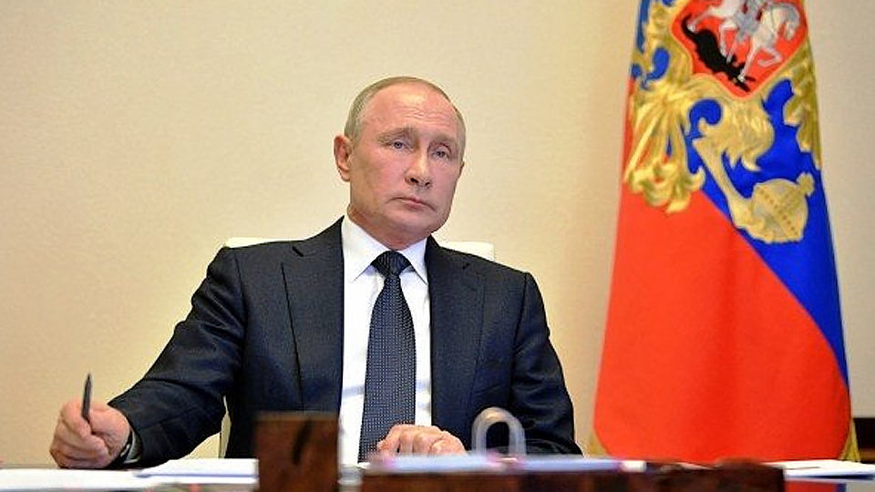 Tổng thống Nga tại cuộc họp trực tuyến. (Ảnh: Kremlin.ru)