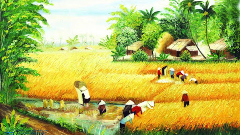 Tranh Tô Màu Bác Nông Dân Gặt Lúa Hoạt Hình Đơn Giản Đẹp  TRƯỜNG THPT  BÌNH THANH