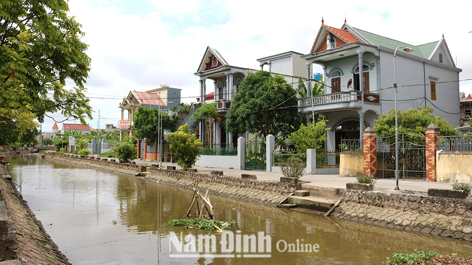 Cảnh quan, môi trường nông thôn “sáng - xanh - sạch - đẹp” ở xã Thọ Nghiệp (Xuân Trường).