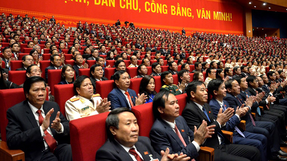 Các đại biểu tại Đại hội Đảng toàn quốc lần thứ XIII.  Ảnh: dangcongsan.vn