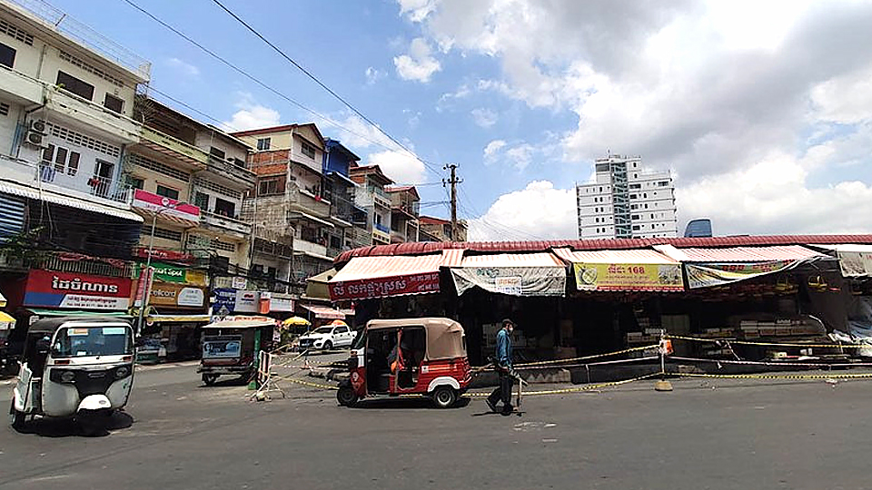 Chợ Cũ tại trung tâm Phnom Penh tiếp tục đóng cửa để phòng dịch Covid-19 