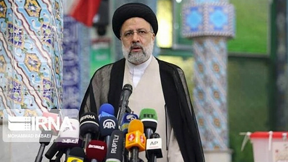 Tổng thống đắc cử Iran Ebrahim Raisi tại cuộc họp báo ở Tehran, ngày 21/6/2021. (Ảnh: IRNA/TTXVN)