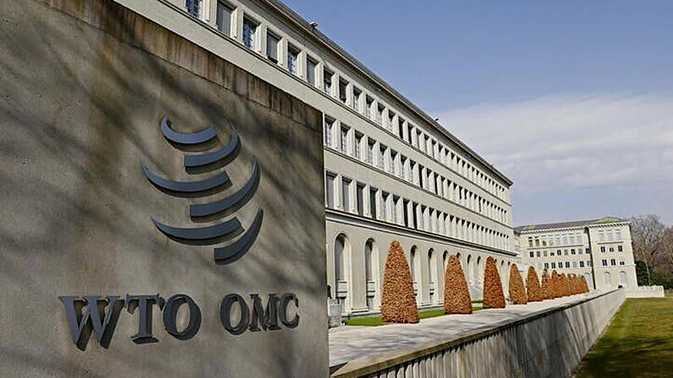 Logo của WTO tại trụ sở ở Geneva, Thụy Sĩ. (Ảnh: Reuters)