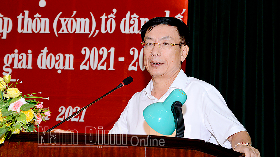 Đồng chí Phó Bí thư Tỉnh ủy, Chủ tịch UBND tỉnh Phạm Đình Nghị phát biểu kết luận hội nghị.
