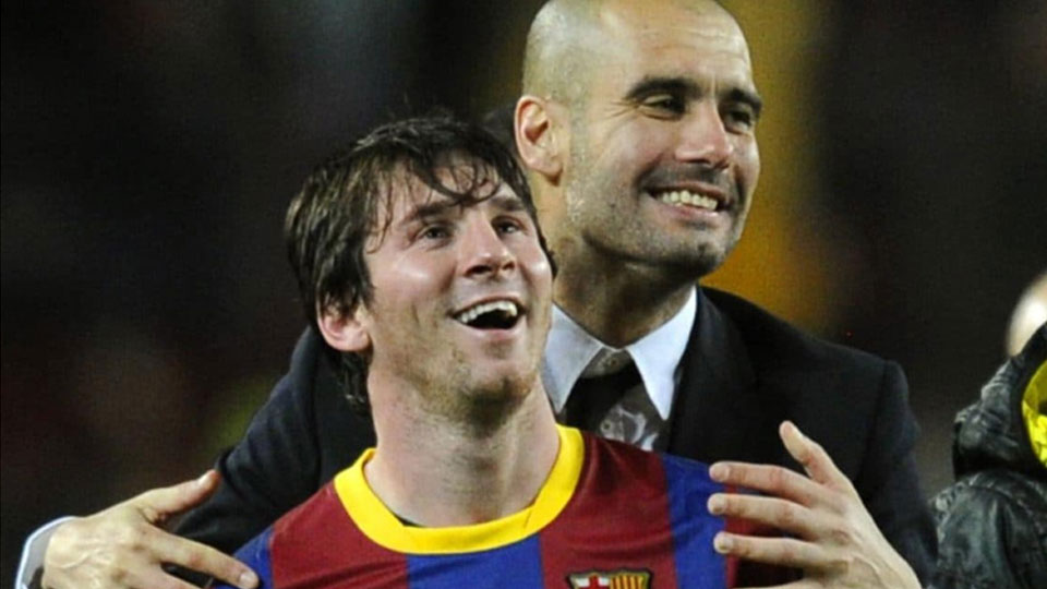 Pep Guardiola và Lionel Messi trong đêm đăng quang Champions League 2010/11. (Ảnh: Getty Images)