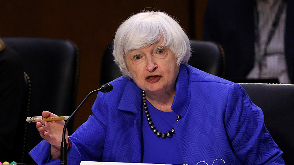 Bộ trưởng Tài chính Mỹ Janet Yellen phát biểu tại Washington, DC., ngày 28/9/2021. (Ảnh: AFP/TTXVN)