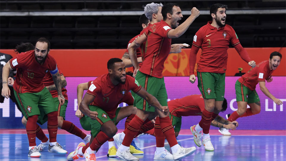 Đội tuyển futsal Bồ Đào Nha tiến vào trận chung kết gặp Argentina. (Ảnh: FIFA)