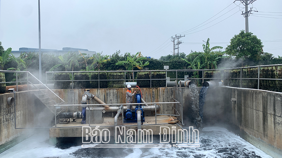 Vận hành hệ thống xử lý nước thải của Nhà máy xử lý nước thải Khu công nghiệp Bảo Minh (Vụ Bản).