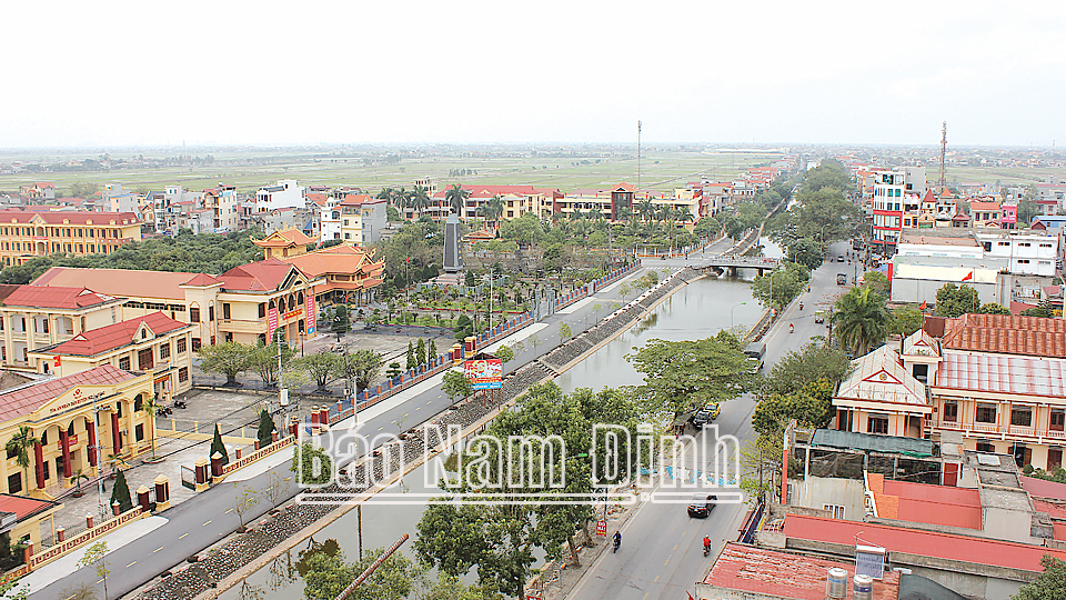 Một góc thị trấn Liễu Đề, trung tâm chính trị, kinh tế - xã hội của huyện Nghĩa Hưng.