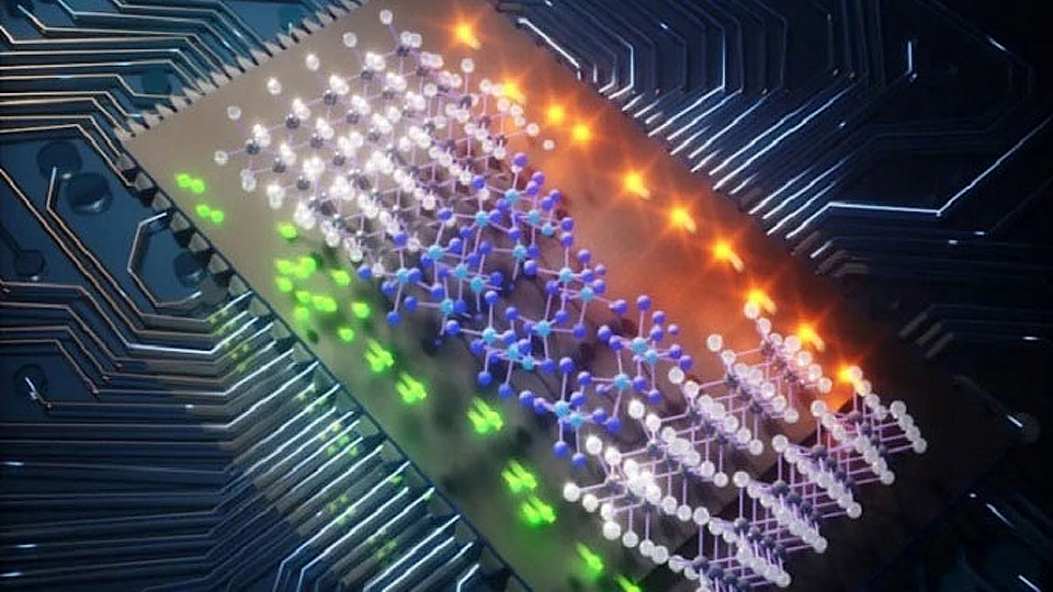 Thiết kế chip siêu dẫn dựa trên vật liệu mới. (Ảnh: TU Delft)