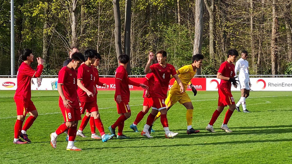 Các cầu thủ U23 Việt Nam tập huấn tại Đức. (Ảnh: VFF)
