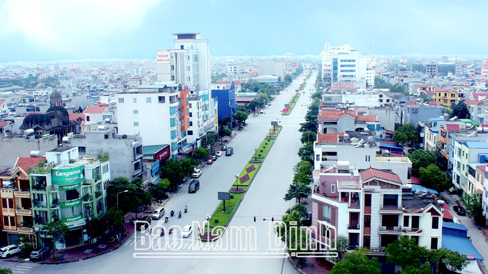 Một góc Khu đô thị Hòa Vượng (thành phố Nam Định).
