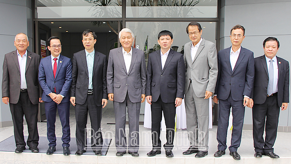 Các nhà doanh nghiệp Đài Loan trong chuyến công tác tìm hiểu, xúc tiến cơ hội đầu tư tại Khu Công nghiệp Dệt may Rạng Đông