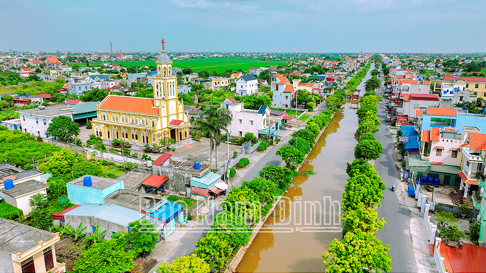 Nông thôn mới xã Giao Hà (Giao Thủy). Ảnh: Đăng Khoa