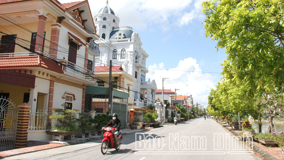 Diện mạo nông thôn mới thị trấn Yên Định.